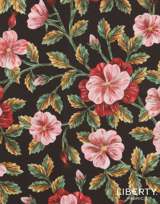 Liberty Fabrics Cotton Poplin, Embroidered Vine B