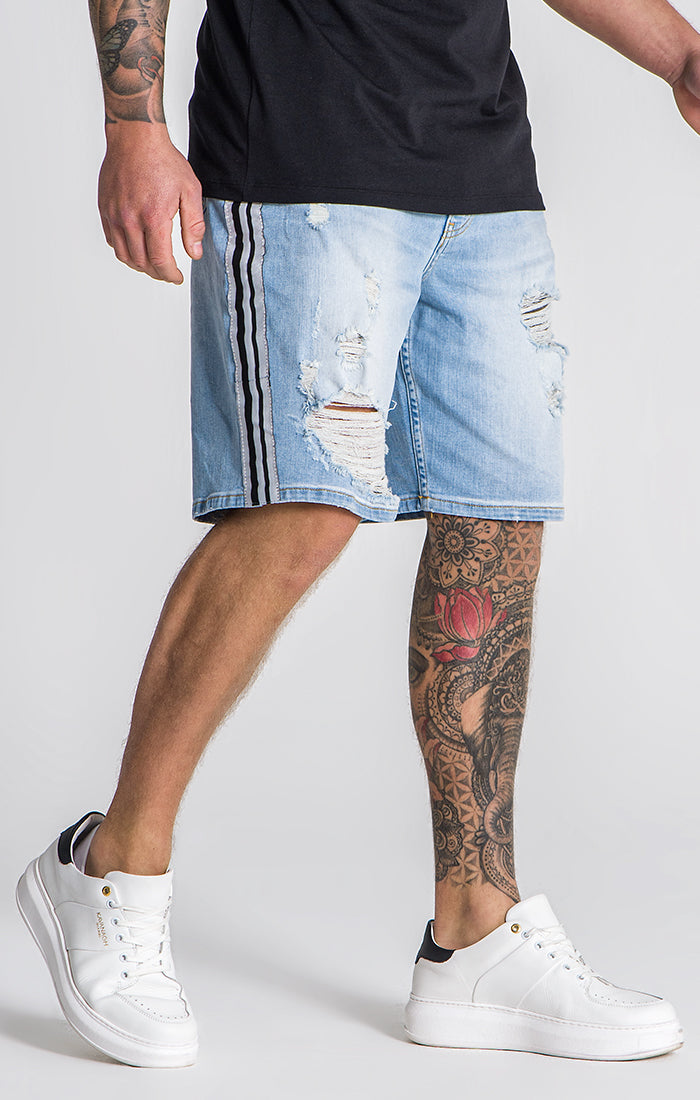 Light Blue Hollywood Denim Shorts