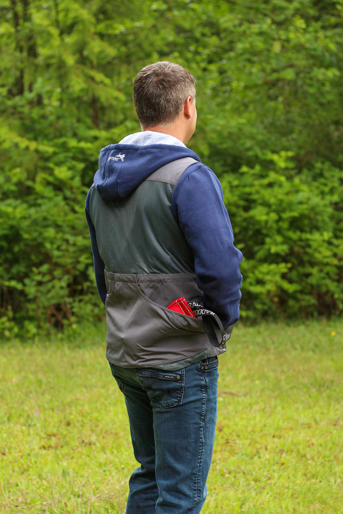 Lightweight Dog Trainer Vest CHARCOAL - Designed in Canada