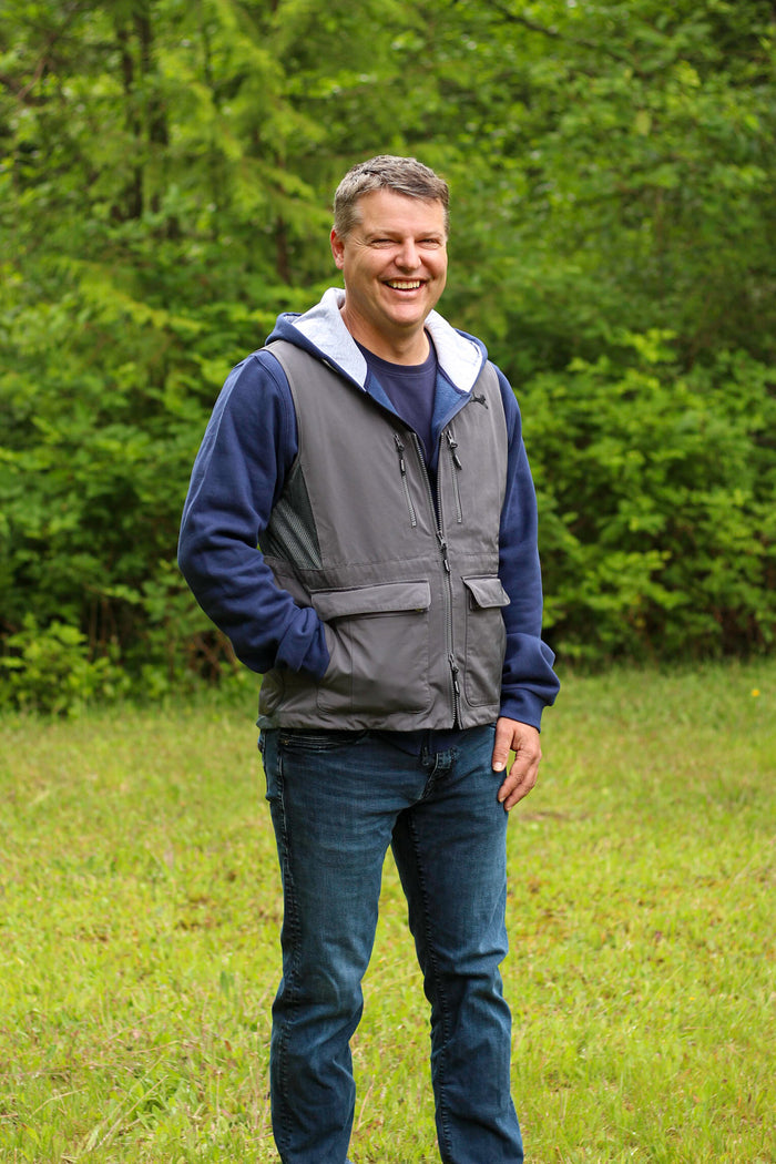 Lightweight Dog Trainer Vest CHARCOAL - Designed in Canada