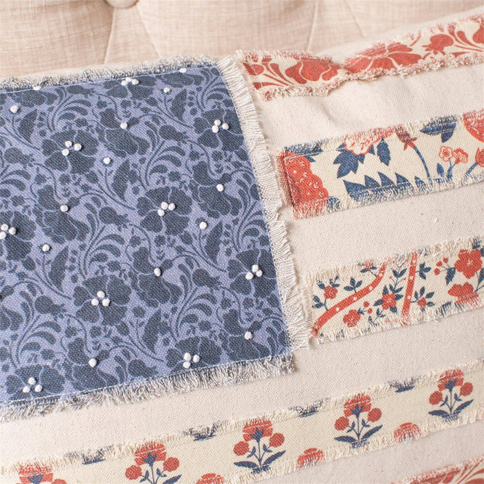 Lumbar Pillow - Patchwork American Flag