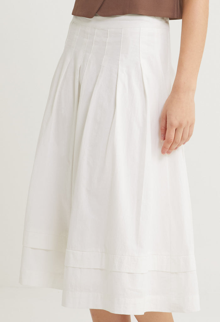 Lustrous Flow Midi Skirt