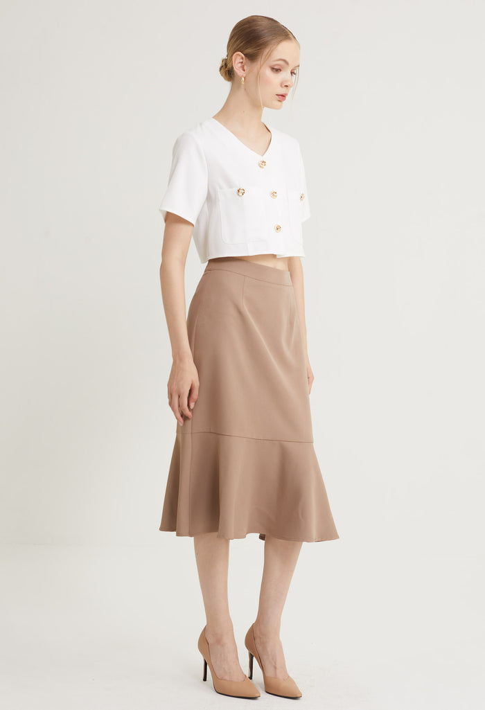 Luxe Wave Midi Skirt