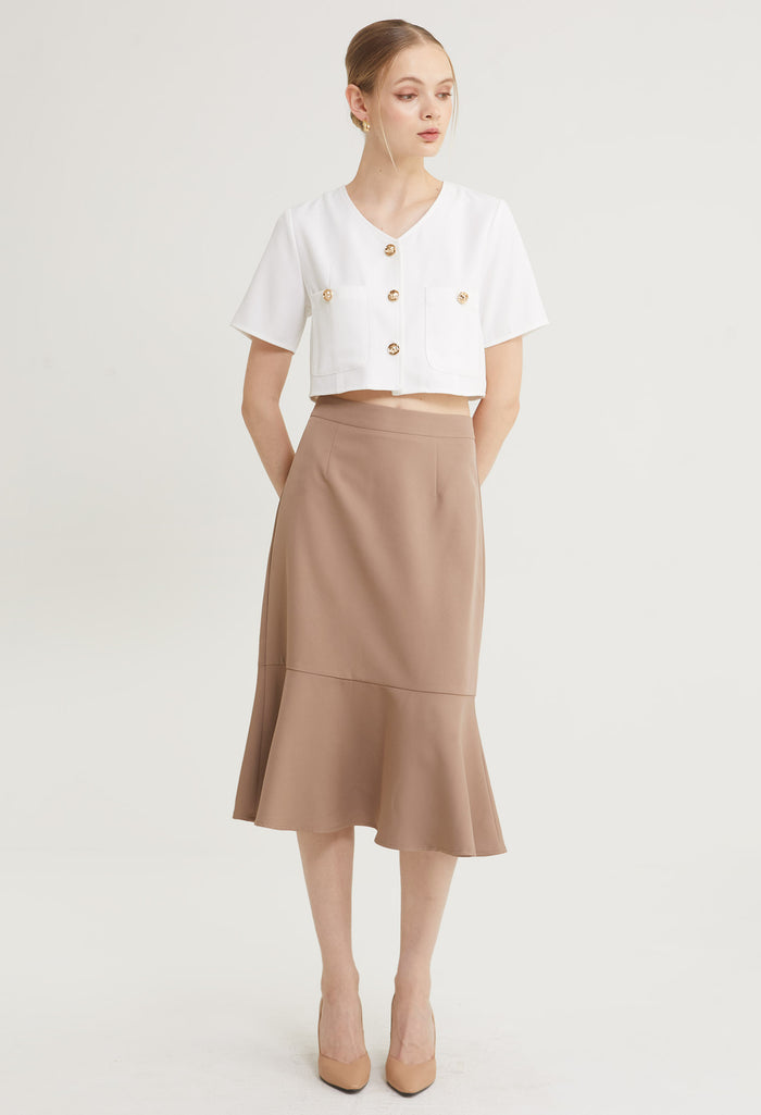 Luxe Wave Midi Skirt
