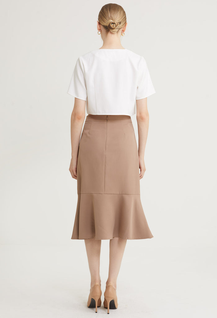 Luxe Wave Midi Skirt