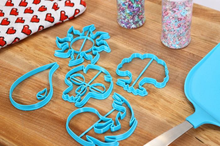 Elemental Magic Cookie Cutters - Forest, Island, Plains, Fire, Swamp - Magic Symbols