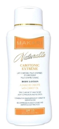 Makari Carotonic Multi-Vitamin Toning Body Lotion with Carrot Oil SPF 15 17.6oz/500ml Makari