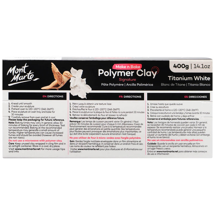 Make n Bake Polymer Clay Signature 400g - Titanium White