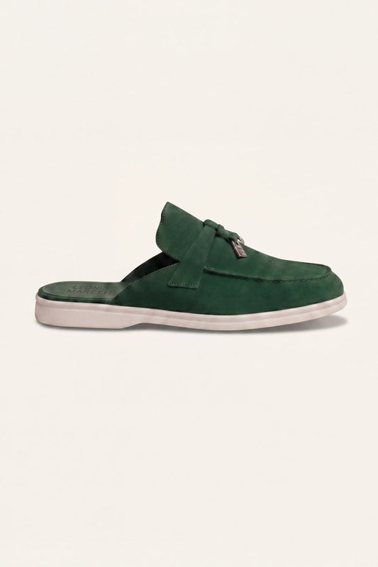 Maretti Buckle Mule Green
