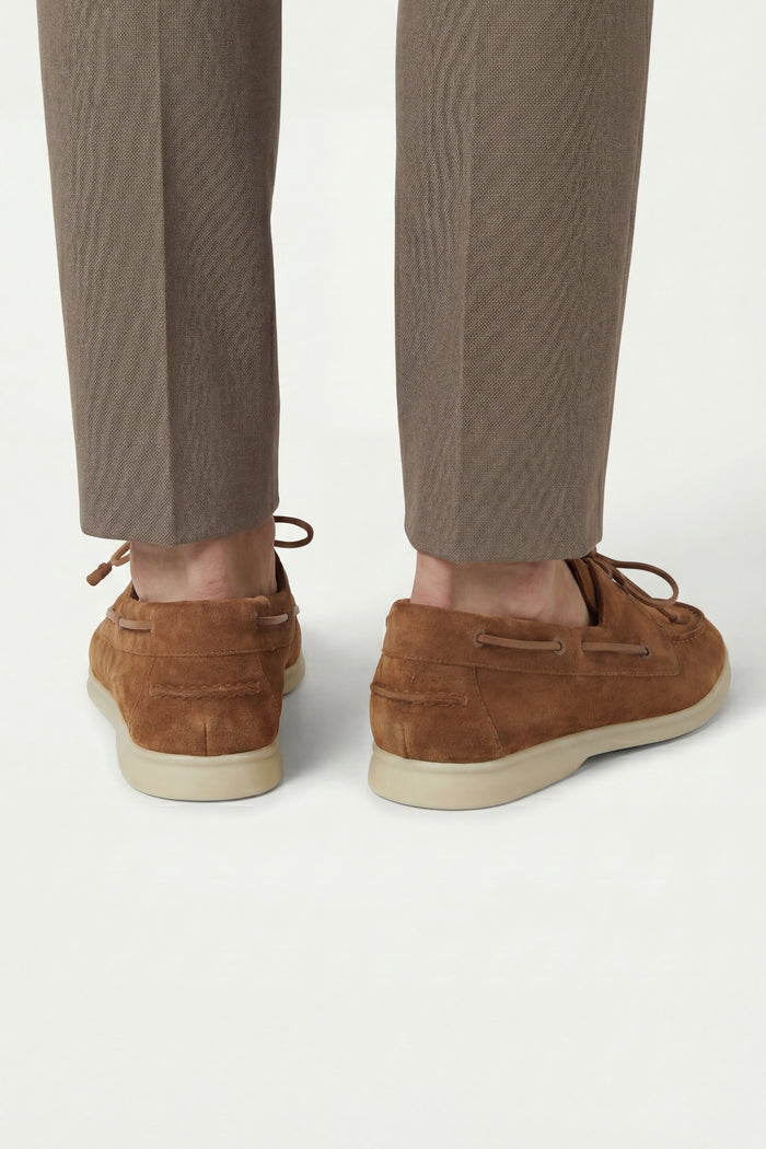 Marina Yacht Walk Suede Loafer Brown