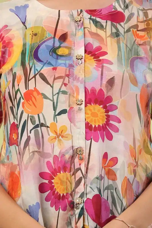 Meadow Sketch Russian Silk Top