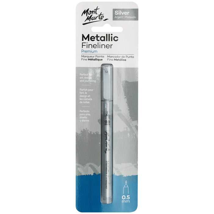 Metallic Fineliner Premium 0.5mm (0.02in) - Silver