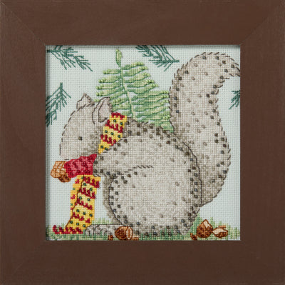 Mill Hill Debbie Mum Woodland Friends Cross Stitch Kit - Nutty Squirrel DM30-2612