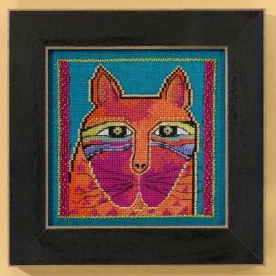 Mill Hill Laurel Burch Wild Orange Cat Cross Stitch Kit LB30-5111