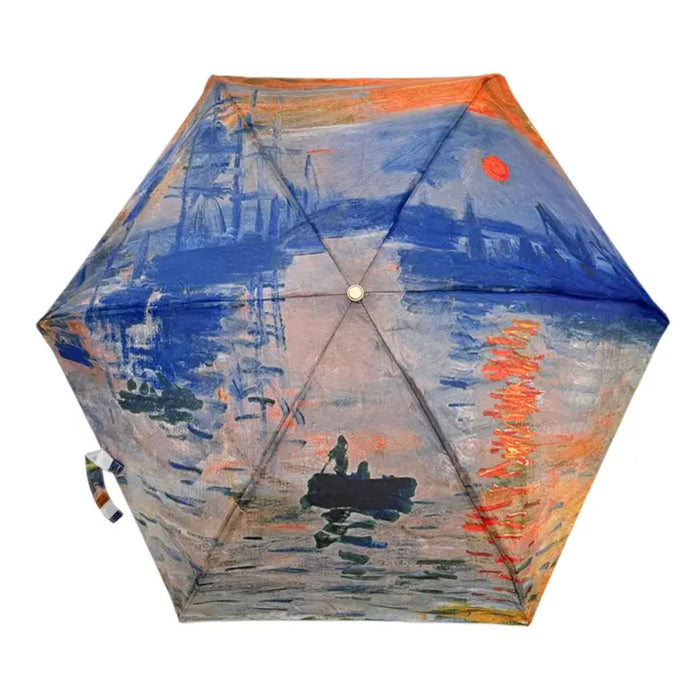Monet Sunrise Travel Umbrella with Case