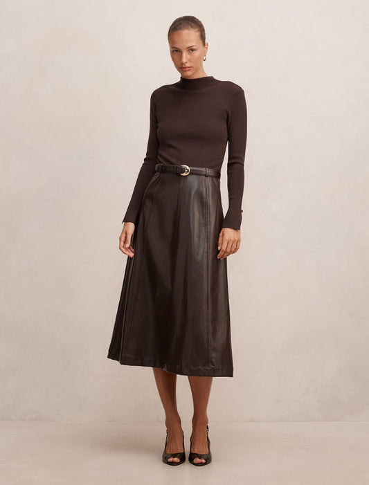 Monique Pu A-Line Dress Chocolate Forever New
