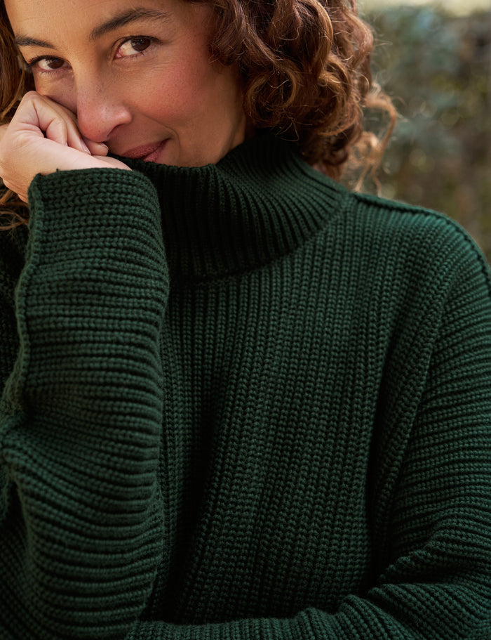 MONTECITO TURTLENECK British Racing Green, Pure Italian Cotton