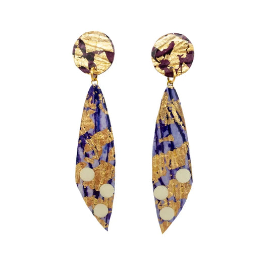 Moondrifter Earrings Sgraffito Lilac Gold
