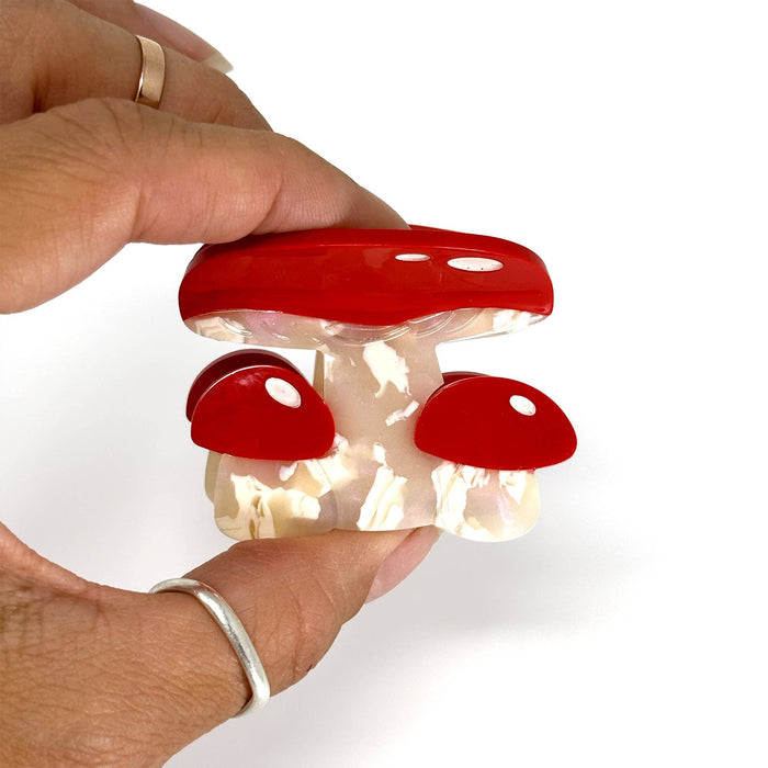 Mushroom Trio Hair Claw Clip – Whimsical & Nature-Inspired
