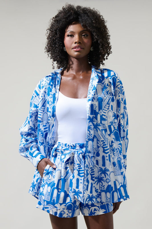 Nala Regie Boyfriend Button Down Cotton Voile Shirt