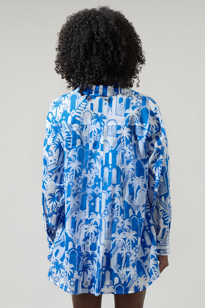 Nala Regie Boyfriend Button Down Cotton Voile Shirt