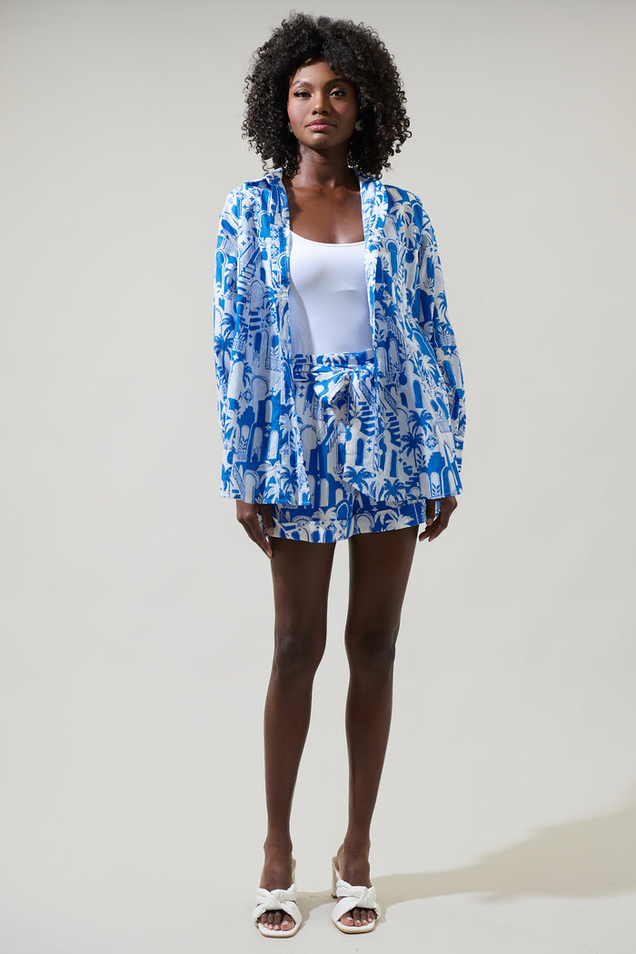 Nala Regie Boyfriend Button Down Cotton Voile Shirt