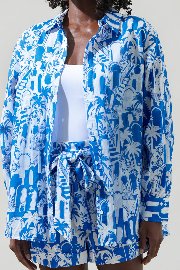 Nala Regie Boyfriend Button Down Cotton Voile Shirt
