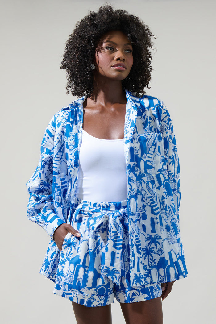 Nala Regie Boyfriend Button Down Cotton Voile Shirt