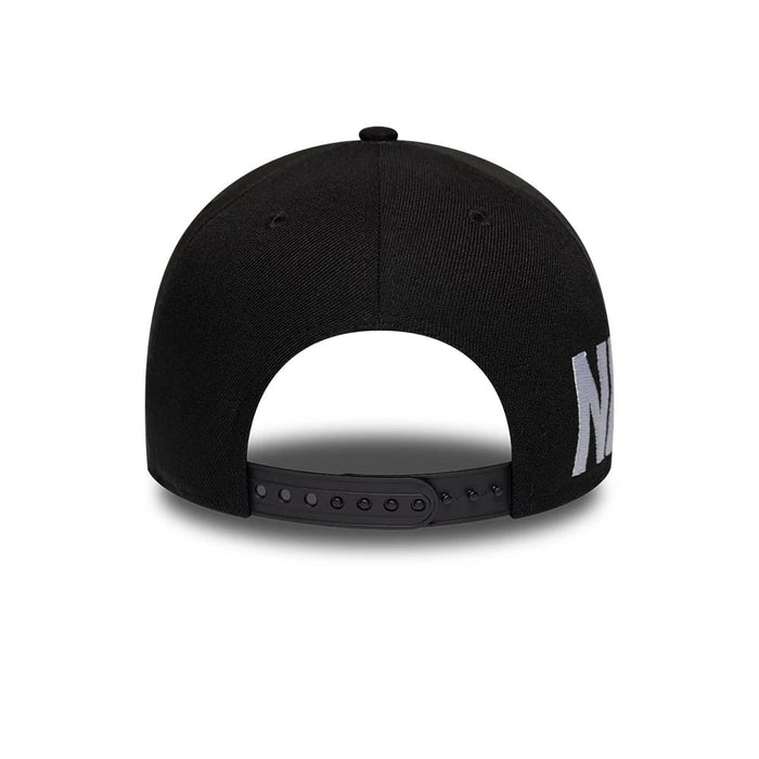 Pictured is this New Era Essential 9FORTY A-Frame cap in black. 5