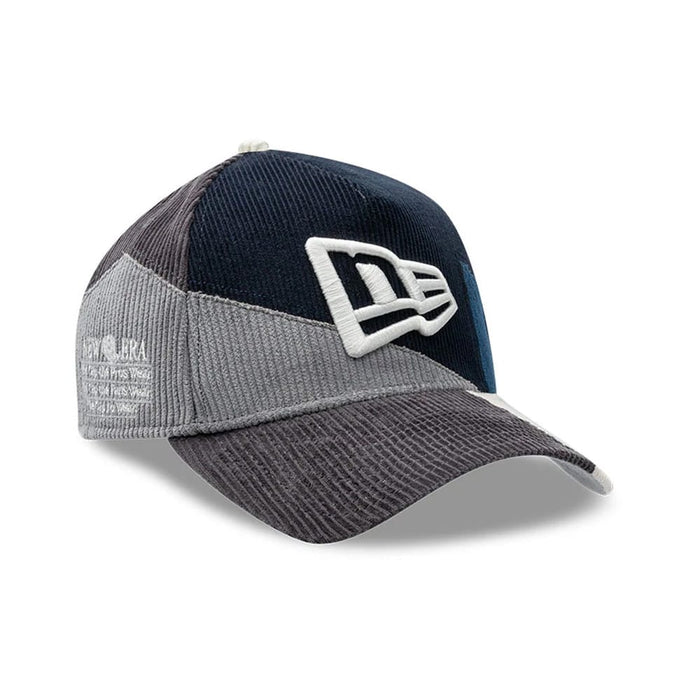 Pictured is this New Era Patchwork 9FORTY A-Frame cap in black. 1