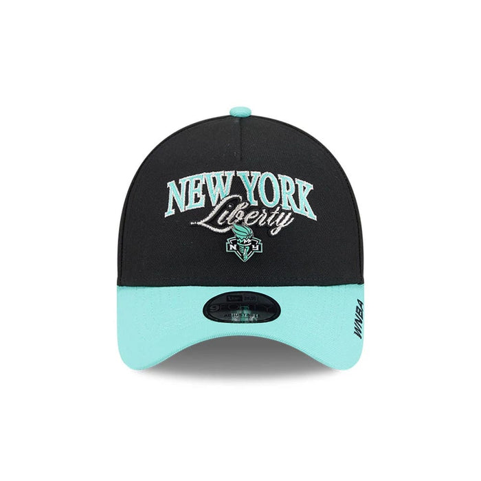 Pictured is this WNBA Tip Off 2026 New York Liberty 9FORTY A-Frame cap in black. 2