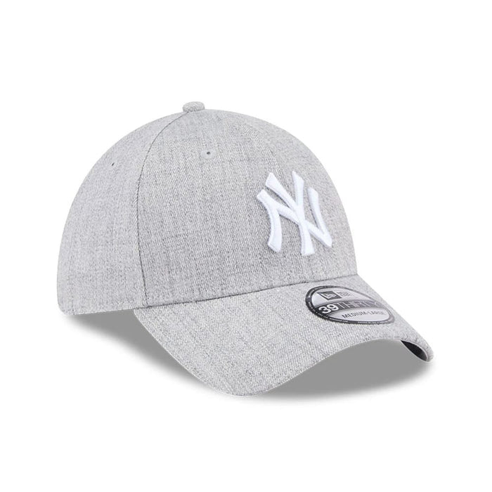 Pictured is this MLB Heather New York Yankees 39THIRTY Stretch Fit cap in grey. 3
