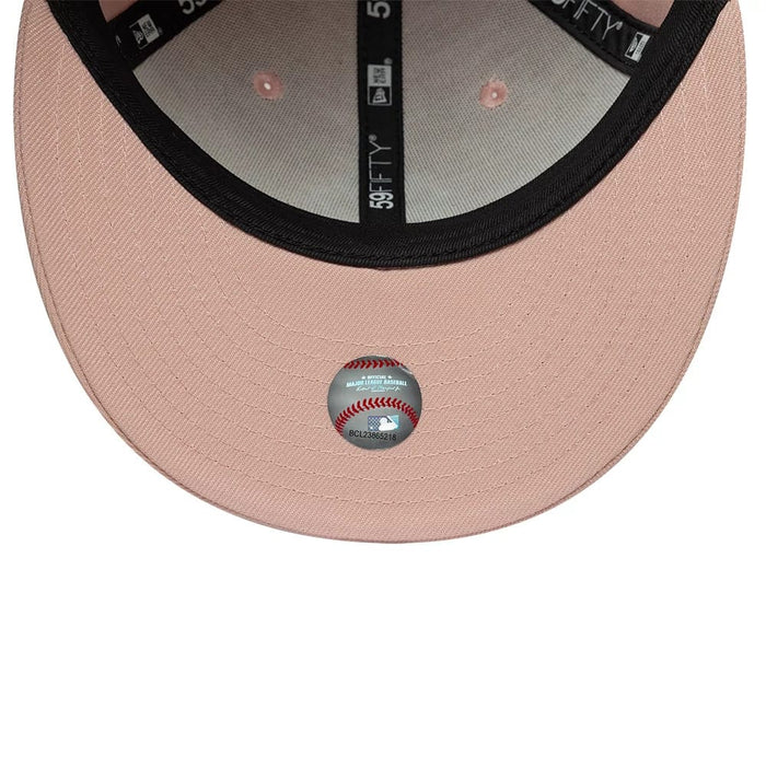 This is a New York Yankees MLB Pastel Pink Low Profile 59FIFTY Fitted Cap 5