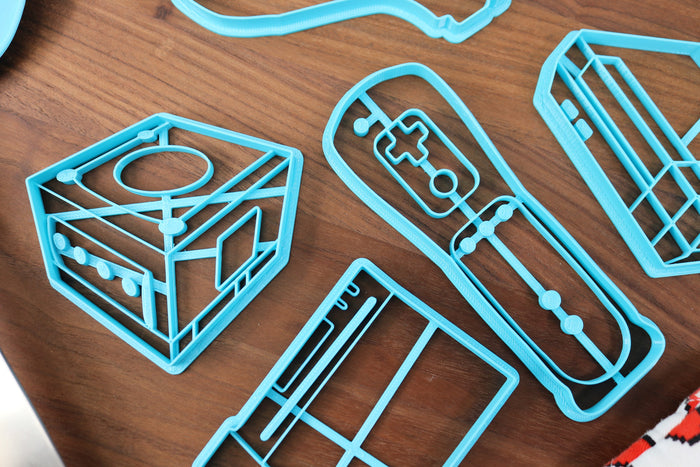 Nintendo Consoles Cookie Cutters - Gamecube, NES, Switch Lite, Wii, Wii Nunchuck, Wiimote - Gaming Consoles and Classic Console Baking Tools
