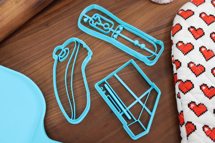 Nintendo Consoles Cookie Cutters - Gamecube, NES, Switch Lite, Wii, Wii Nunchuck, Wiimote - Gaming Consoles and Classic Console Baking Tools
