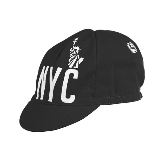 NYC Liberty Cap BLACK by Giordana Cycling, BLACK, Made in Italy