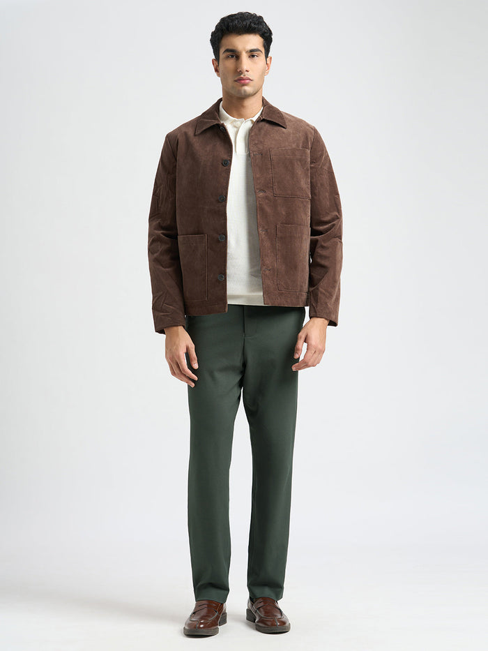 Nylon Blend Regular Fit Pants