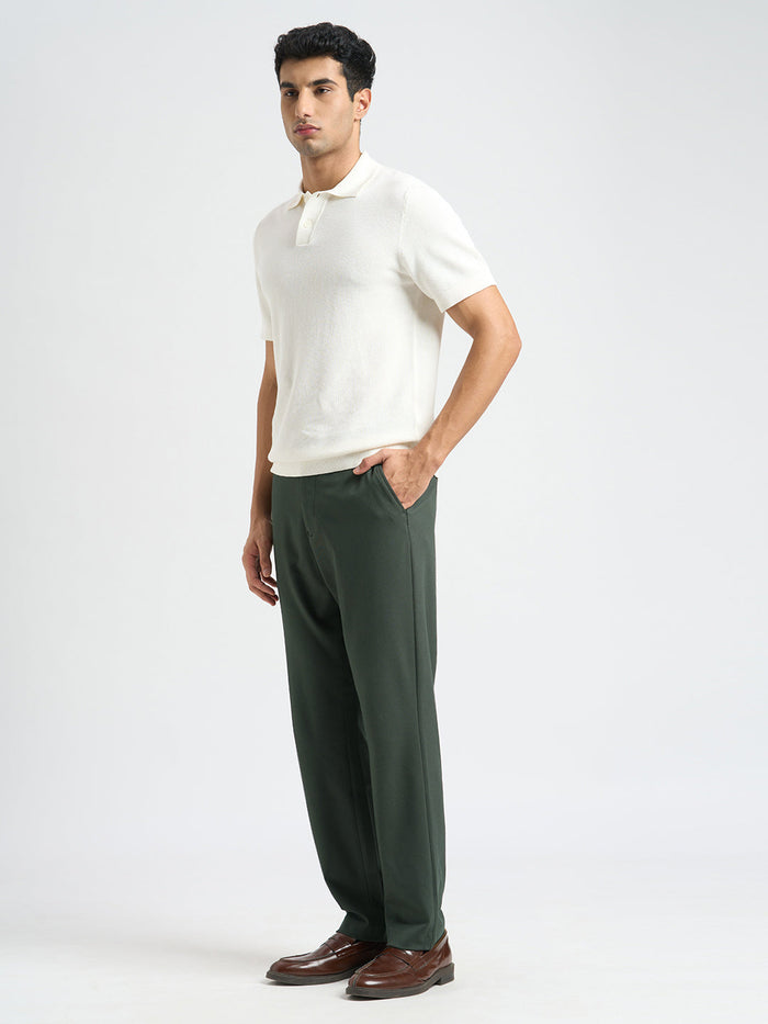 Nylon Blend Regular Fit Pants