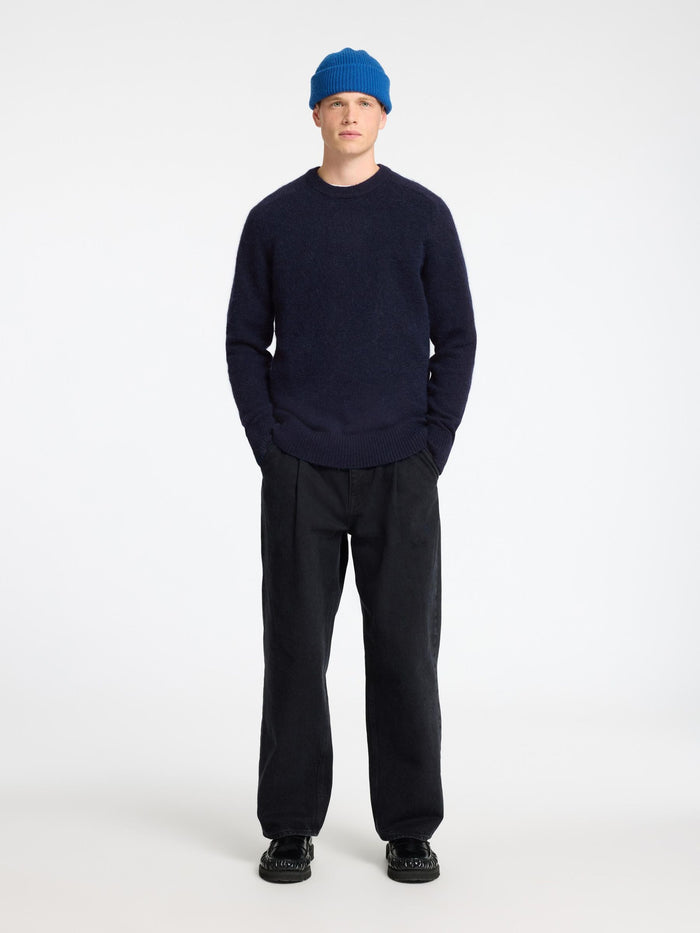 O-Neck Knitted Pullover - Blue