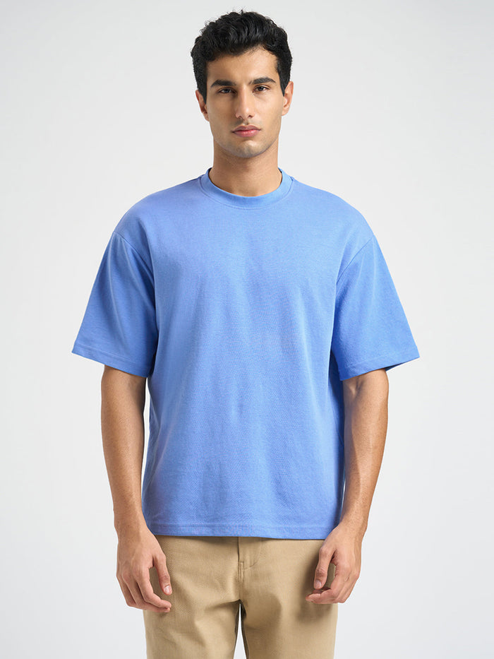 O-Neck Loose Fit T-shirt - Blue