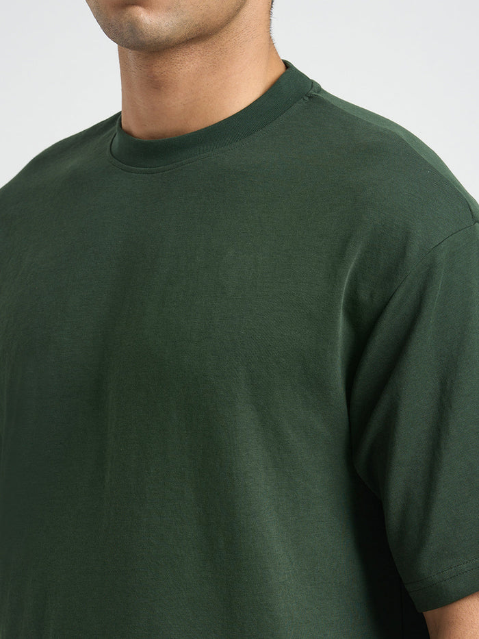 O-Neck Loose Fit T-shirt - Green