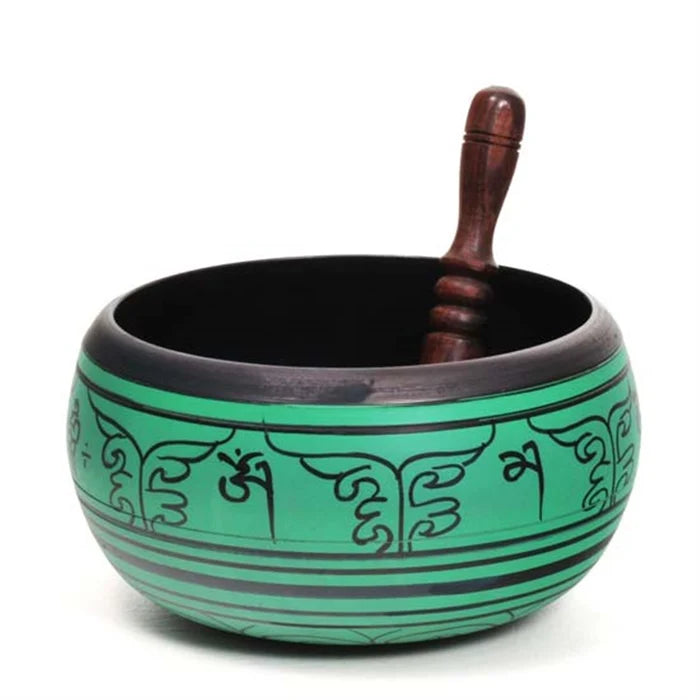 Om Singing Bowl Green