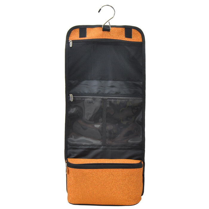 Orange Glitter NGIL Traveling Toiletry Bag