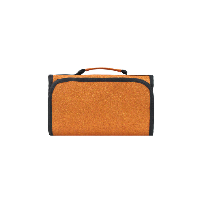 Orange Glitter NGIL Traveling Toiletry Bag