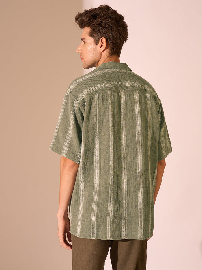 Organic Cotton Cuban Collar Shirt