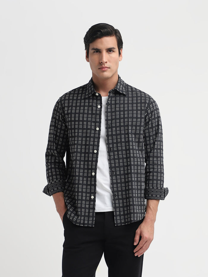 Organic Cotton Dobby Check Shirt