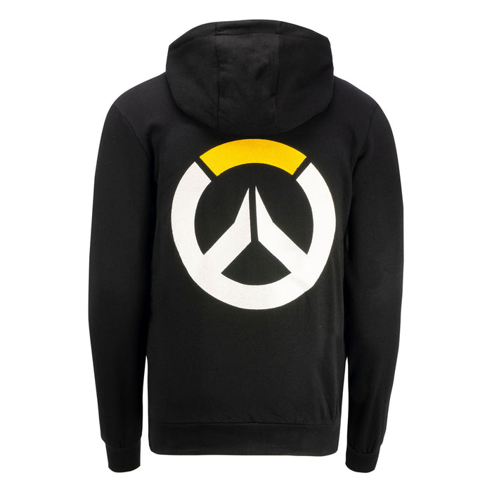 Overwatch Logo Black Zip-Up Hoodie - Back View