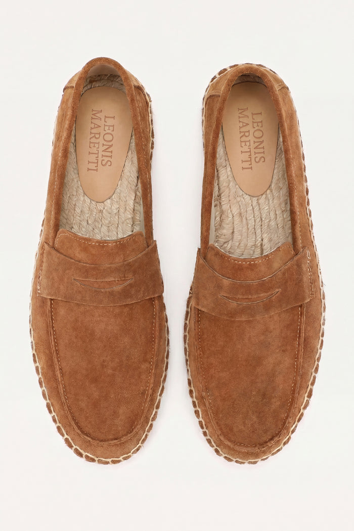 Palermo Suede Espadrille Loafer Brown