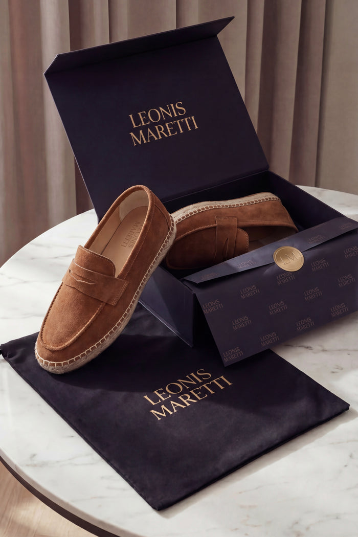 Palermo Suede Espadrille Loafer Brown