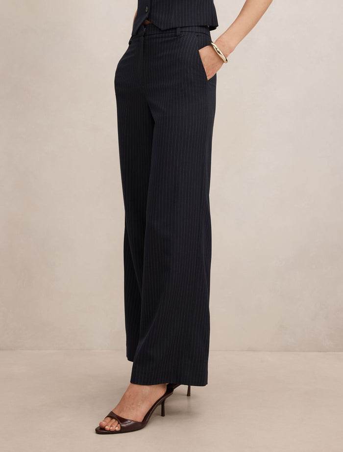 Paloma Pinstripe Wide Leg Pants Forever New